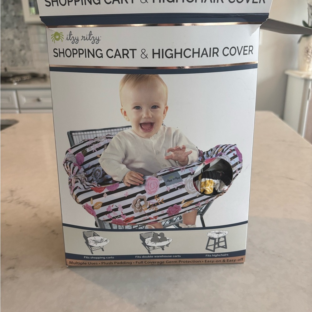 Itzy Ritzy shopping cart and highchair cover